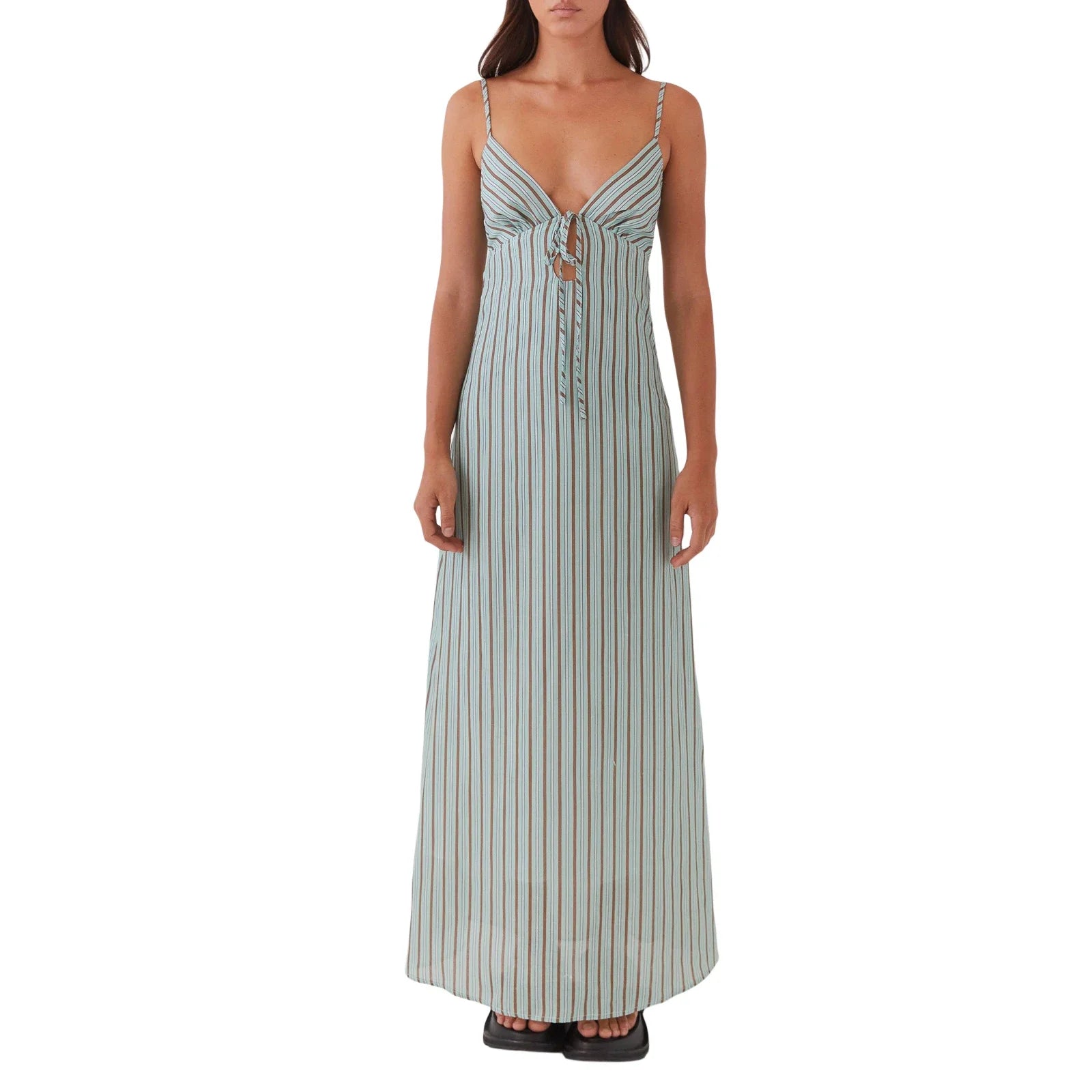 vestoraa sleeveless spaghetti strap tie-up front outfit 7 - classic unisex garment with precision (USA)