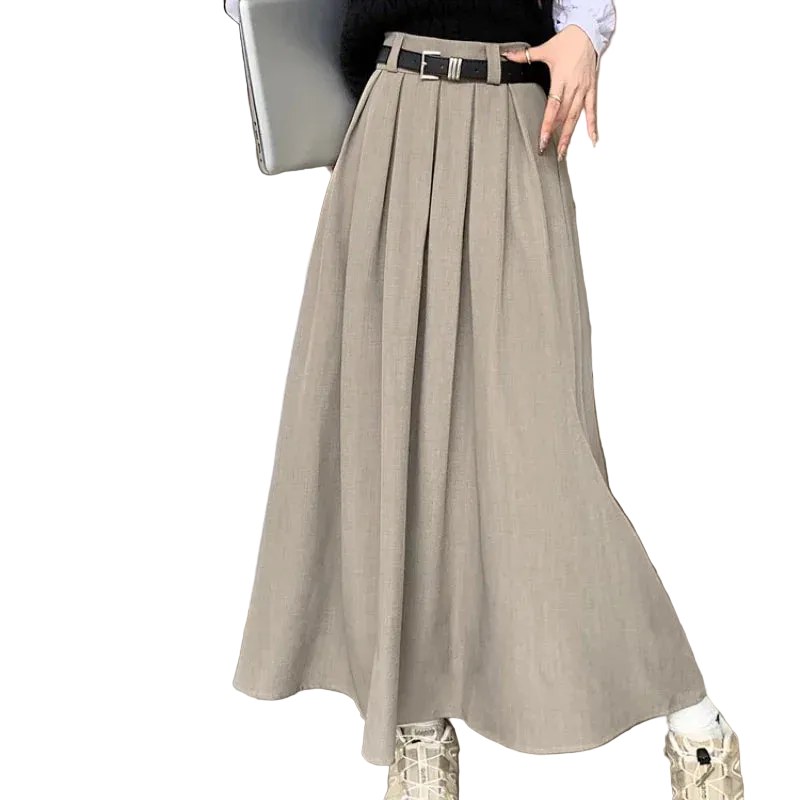 vestoraa skirt solid color versatile - casual unisex outfit with precision in black cotton (USA)