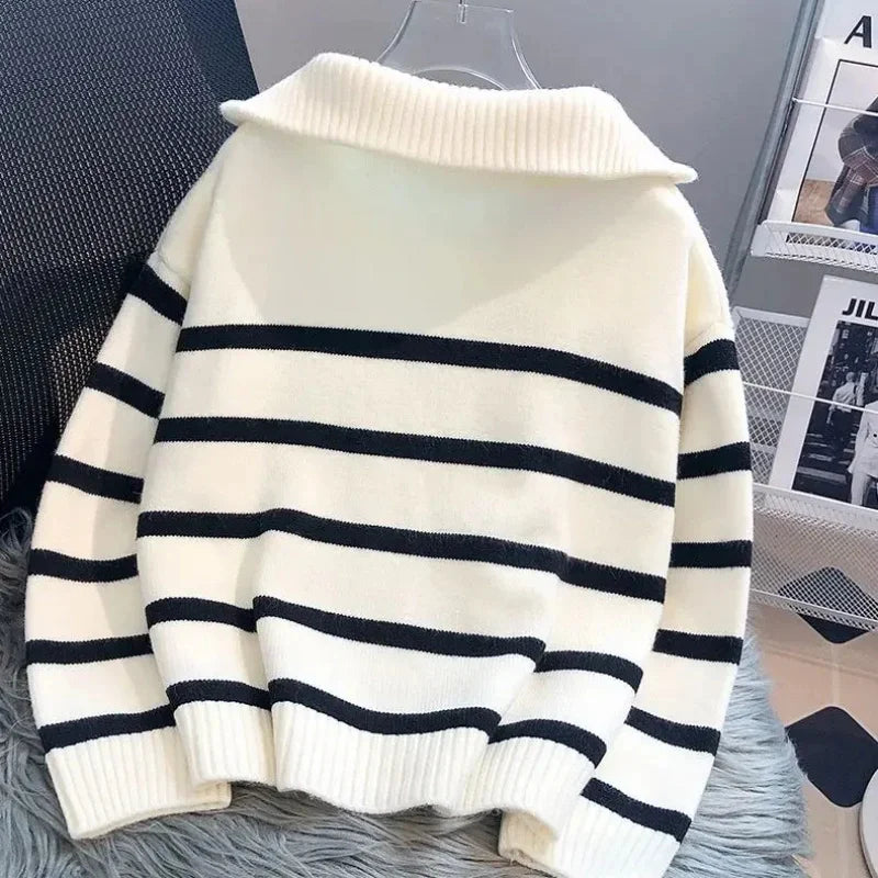 unisex classic outfit vestoraa sweater pullover underwear zipper stripe - daily wear garment with black design detail (USA)