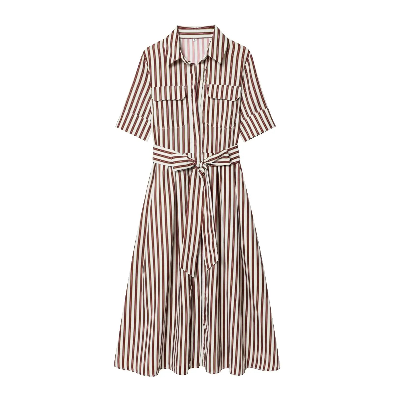 vestoraa loose lapel belt decoration midi short outfit 8 - casual unisex garment with precision (USA)