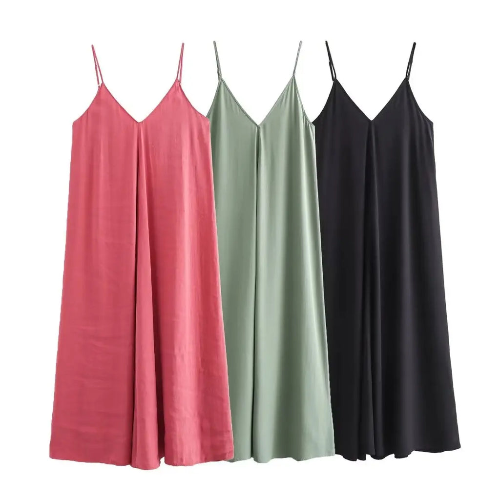 unisex casual outfit vestoraa red slip maxi dress sexy backless long - daily wear garment with black design detail (USA)