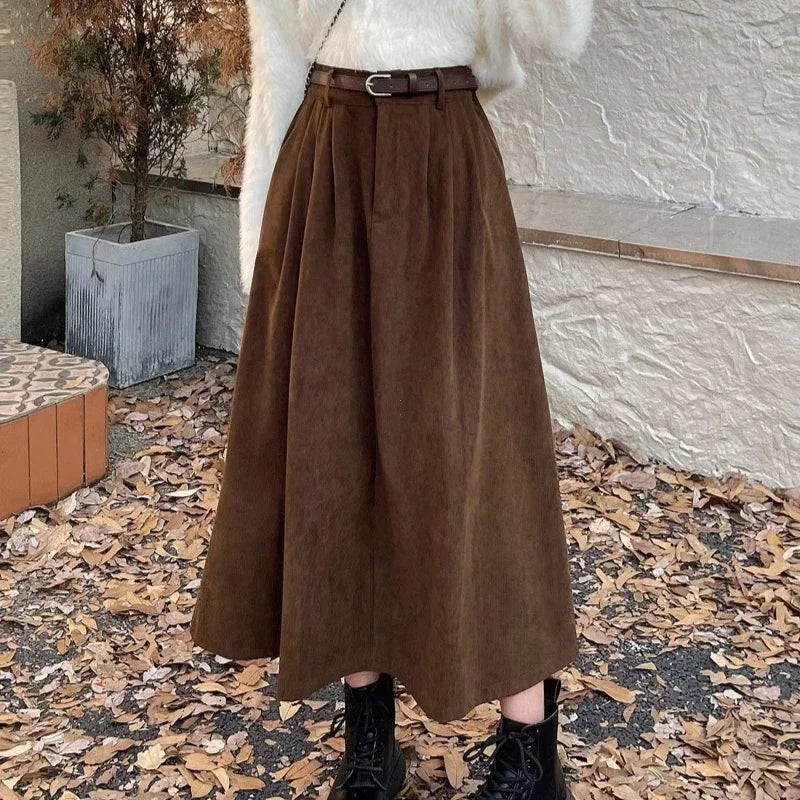 vestoraa vintage corduroy long skirt outfit 5 - dress unisex garment with precision (USA)