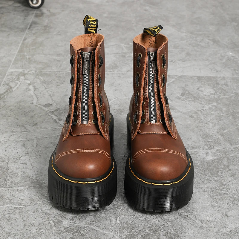 vestoraa boots genuine leather platform boots outfit 5 - modern unisex garment with precision (USA)
