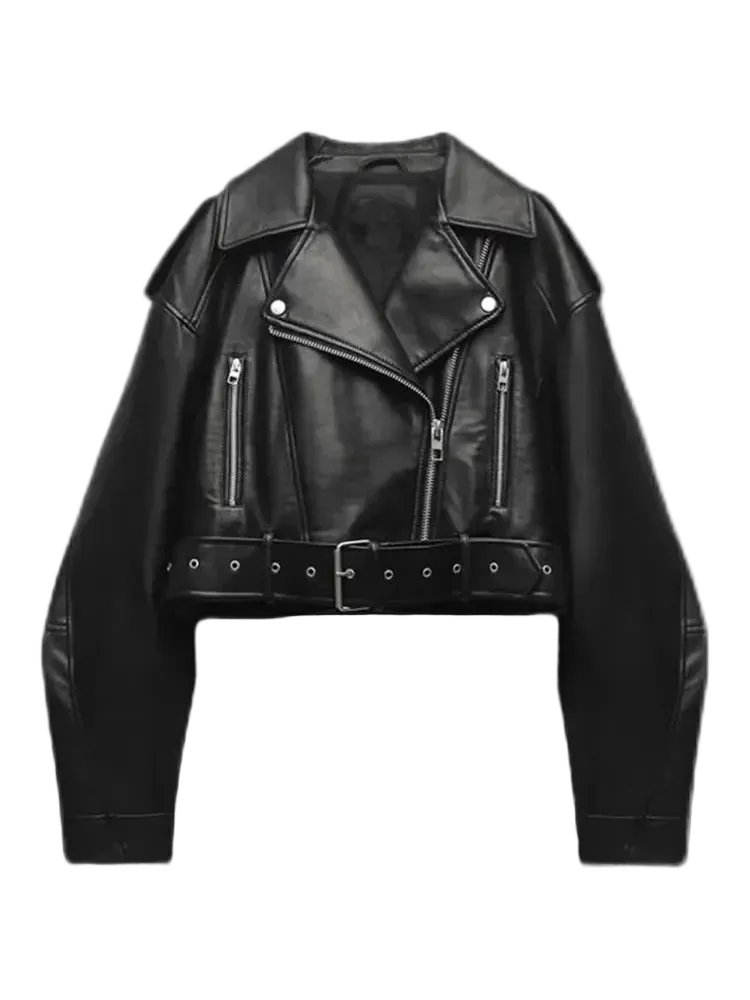 vestoraa oversized vintage loose pu faux - vintage unisex outfit with precision in black metal (USA)