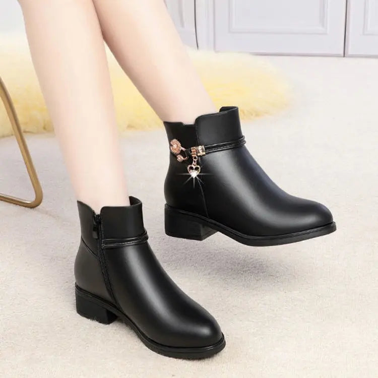 vestoraa soft leather furry short boots outfit 7 - modern unisex garment with precision (USA)