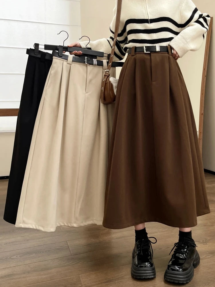 Vestoraa vestoraa qiukichonson thick mid long skirts s woolen unisex garment - precision metal outfit (USA)