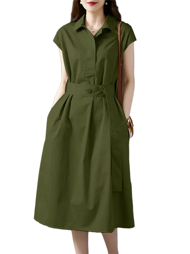 vestoraa casual shirtdress turn-down outfit 7 - casual unisex garment with precision (USA)