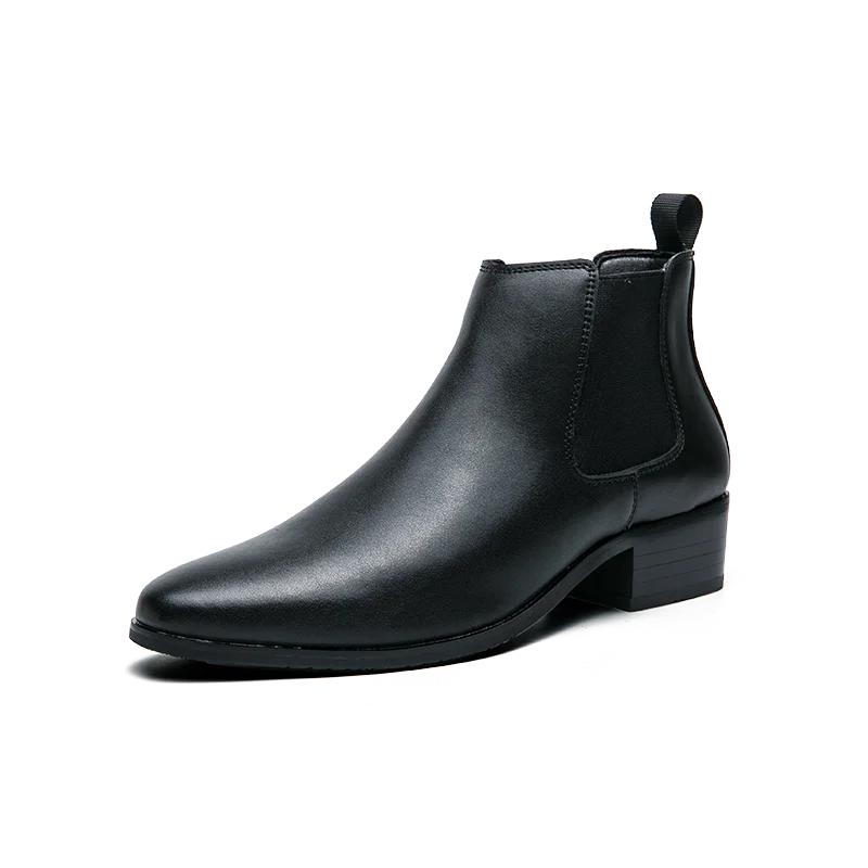 vestoraa chelsea boots men red sole pu ankle business round outfit 9 - modern unisex garment with precision (USA)