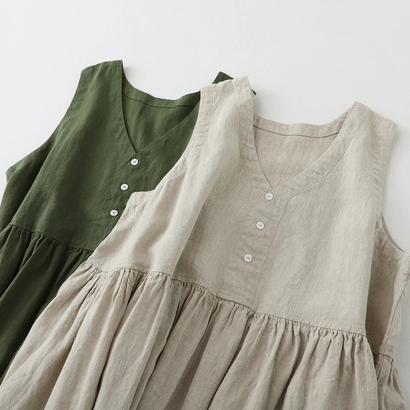 Vestoraa vestoraa sle simple lin vest unisex garment - precision cotton outfit (USA)