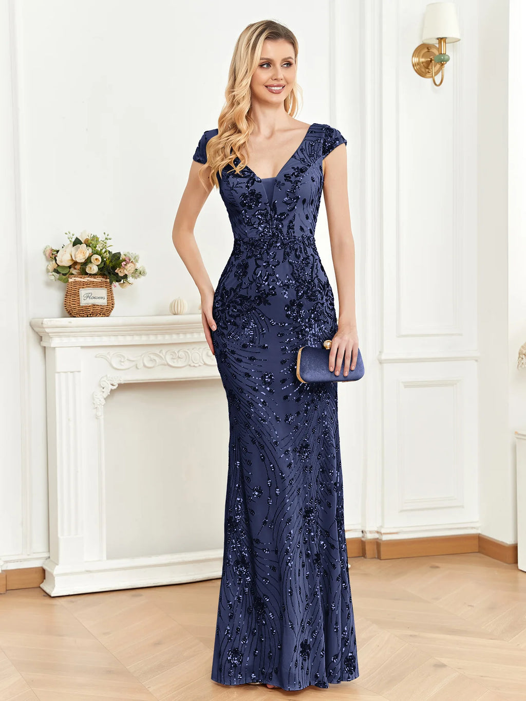 vestoraa champagne sequin evening dress beauty outfit 9 - casual unisex garment with precision (USA)