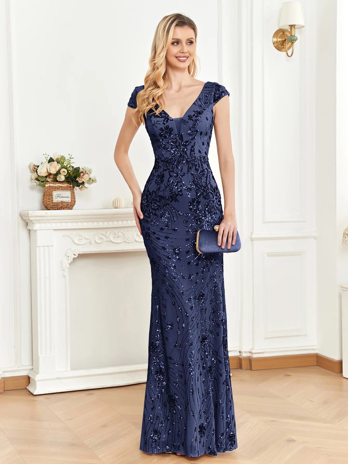 vestoraa champagne sequin evening dress beauty outfit 9 - casual unisex garment with precision (USA)