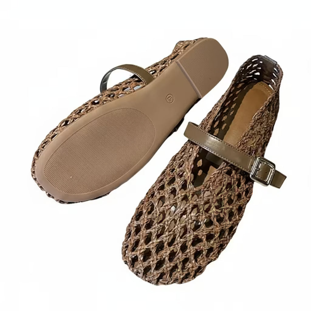 vestoraa weave hollow out mesh flats outfit 5 - casual unisex garment with precision (USA)