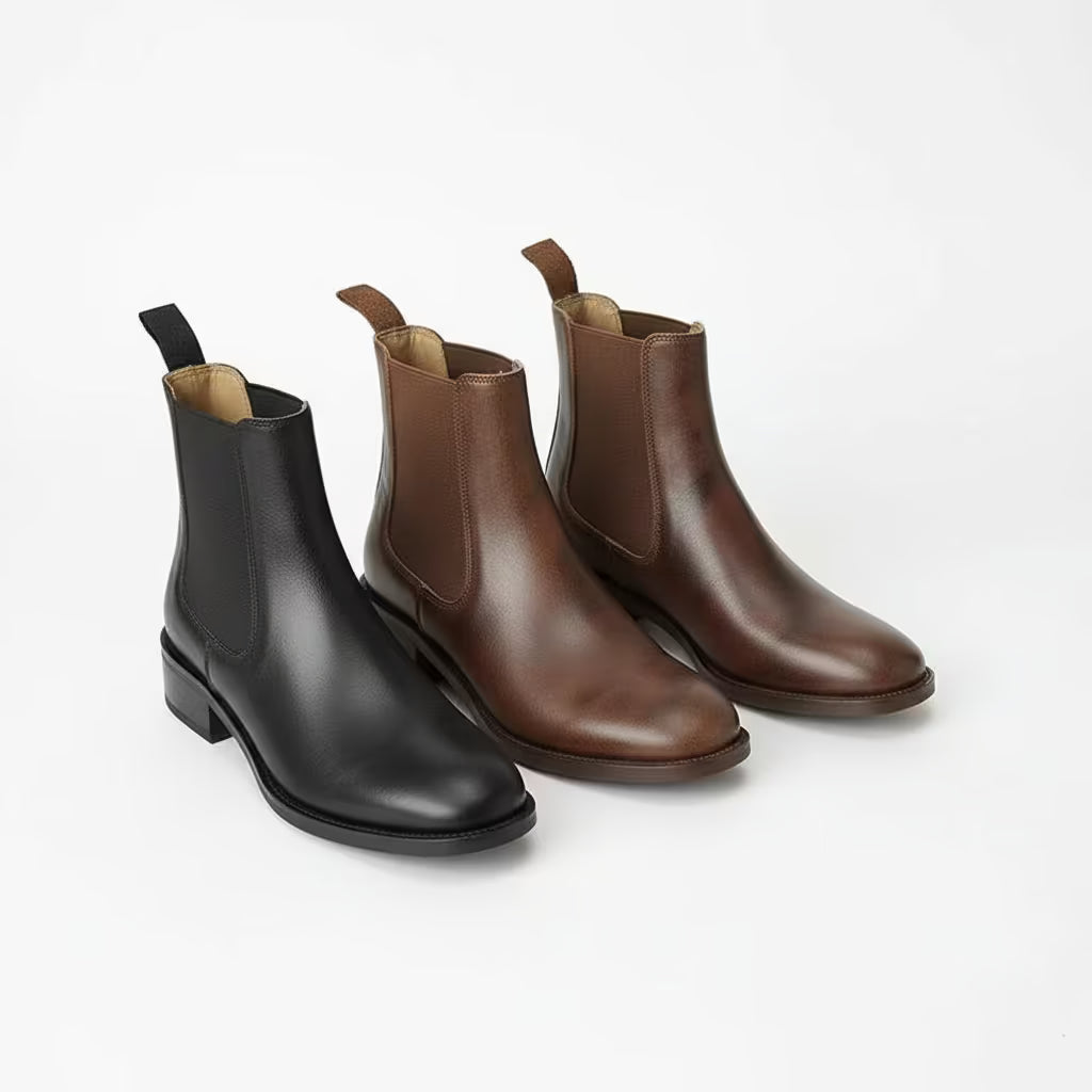 vestoraa 's chelsea boots anti-slip retro - casual unisex outfit with precision in black metal (USA)