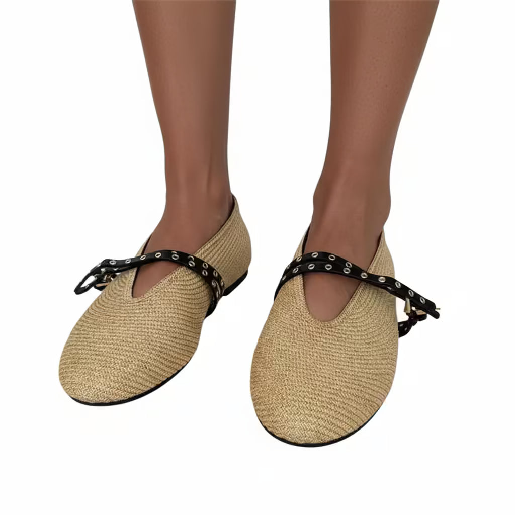 vestoraa liyke fisherman's shoes weave buckle flat - casual unisex outfit with precision in neutral metal (USA)