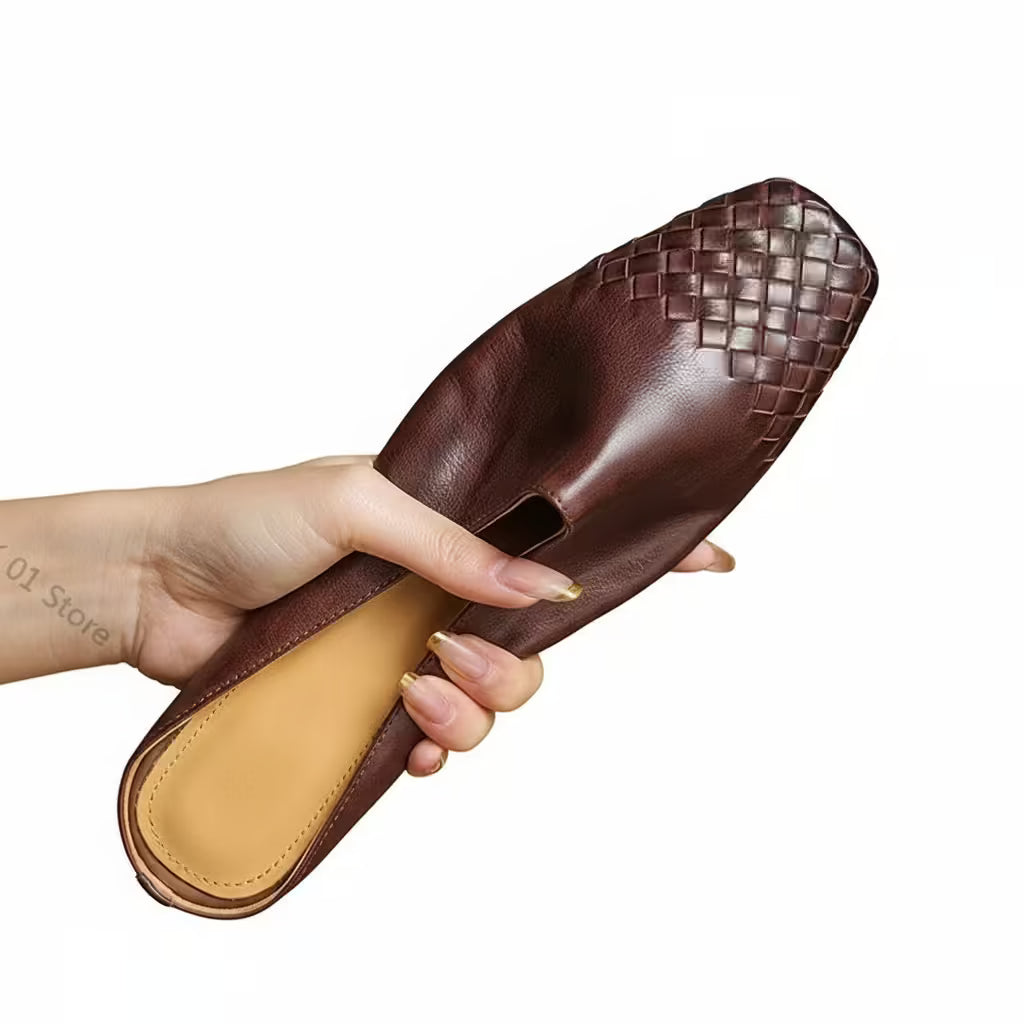 vestoraa mules genuine leather shoes - dress unisex outfit with precision in black metal (USA)